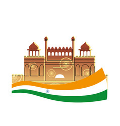 Famous temples and monuments india Royalty Free Vector Image