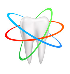 Tooth is protected on dark background Royalty Free Vector