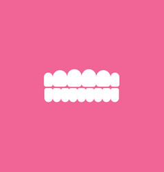 Denture icon logo free Royalty Free Vector Image