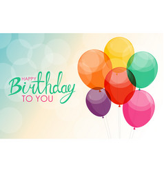 Abstract happy birthday balloon background card Vector Image