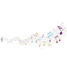 Colorful music notes Royalty Free Vector Image