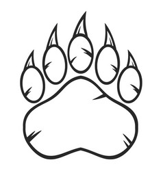 Black paw print Royalty Free Vector Image - VectorStock