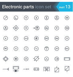 Lighting Electrical Symbols Royalty Free Vector Image