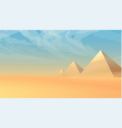 Desert landscape Royalty Free Vector Image - VectorStock