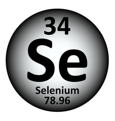 Periodic table element selenium icon Royalty Free Vector