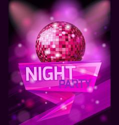 Night club invitation cards dj party royalty free vector
