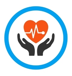 Patient heart rounded icon Royalty Free Vector Image