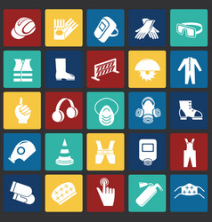 Industrial Safety Signs Set Blue Background Vector Image Industrial Safety Signs Set Blue Background Vector Image