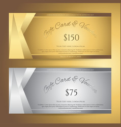 Elegant gift voucher or gift card or coupon Vector Image