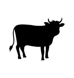 Cow on white background farm animal logo Vector Image