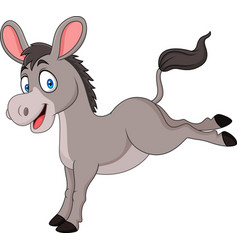 Cute baby donkey cartoon Royalty Free Vector Image