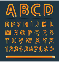 Alphabets and numbers monster flat icons Vector Image