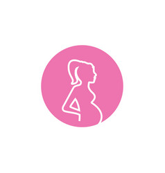 Pregnant woman stylized symbol Royalty Free Vector Image