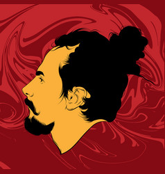 Hand Drawn Man With Dreadlocks Royalty Free Vector Image