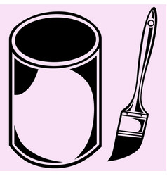 Paint bucket spilling in black blurred contour Vector Image