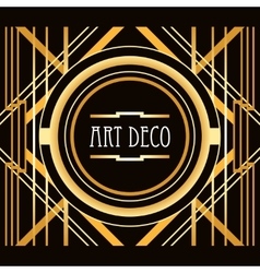 Art deco style abstract geometric frame Royalty Free Vector