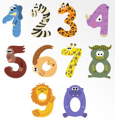 Numbers like farm animals Royalty Free Vector Image