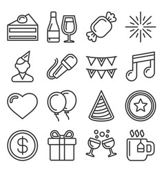 Celebration Icons Set Royalty Free Vector Image