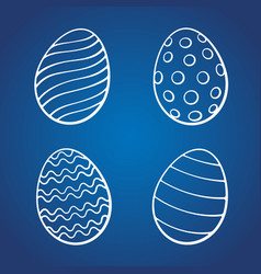 Doodle decorative eggs for easter Royalty Free Vector Image