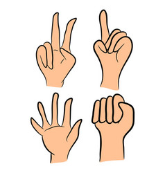 Hand thumb up cartoon symbol icon design Vector Image