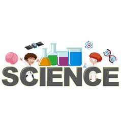 Students character with science element Royalty Free Vector