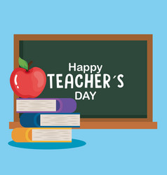 Happy world teachers day with globe earth Vector Image