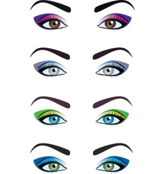 Beautiful female eyes set Royalty Free Vector Image