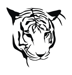 Tiger stencil Royalty Free Vector Image - VectorStock