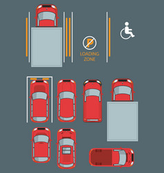 Parking zone topview Royalty Free Vector Image