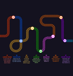 Road infographic with pointers timeline Royalty Free Vector