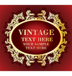 Red and Gold Vintage Frame Royalty Free Vector Image