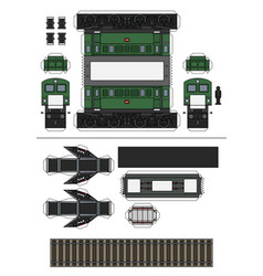 Paper model a vintage electric locomotive Vector Image