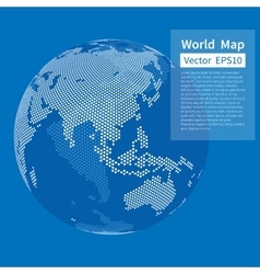 Dotted world map background earth globe Royalty Free Vector