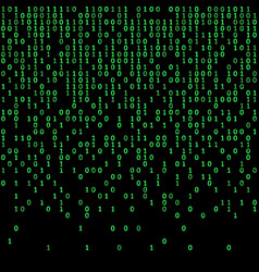 Binary code green and dark background digits Vector Image