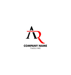 Initial letter ar logo design Royalty Free Vector Image