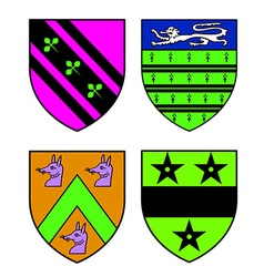 Authentic medieval heraldry shields Royalty Free Vector