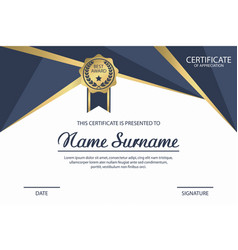 Premium certificate design template with modern Vector Image