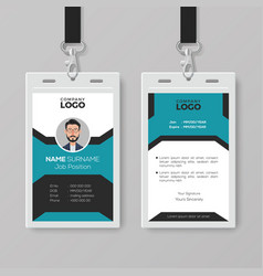 Creative and modern id card design template Vector Image