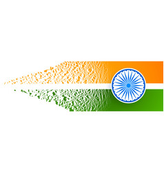 Abstract indian flag design made with ink splatter