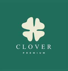 Four leaf clover horseshoe ribbon with text good Vector Image