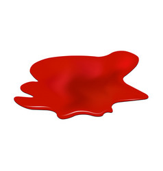Blood puddle simple design isolated on white Vector Image