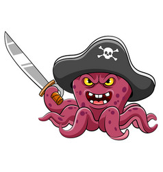 Pirate octopus Royalty Free Vector Image - VectorStock