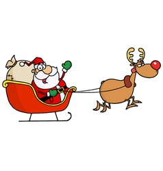 Santa winking Royalty Free Vector Image - VectorStock