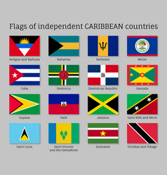 Flags caribbean countries Royalty Free Vector Image