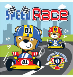 Racing car formula cartoon Royalty Free Vector Image