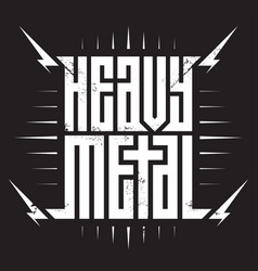 Heavy metal - brutal font for labels headlines Vector Image