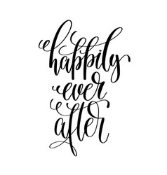 Happily ever after - hand lettering Royalty Free Vector