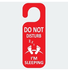 Hotel tag do not disturb with reading book Vector Image