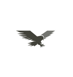 Creative flying golden eagle logo Royalty Free Vector Image