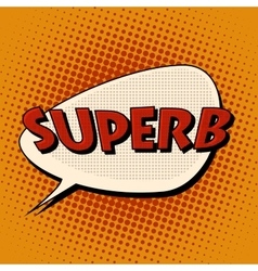 Superb comic word Royalty Free Vector Image - VectorStock